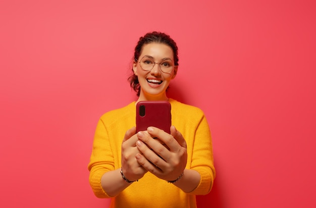 Mujer con smartphone