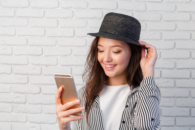 Mujer con smartphone