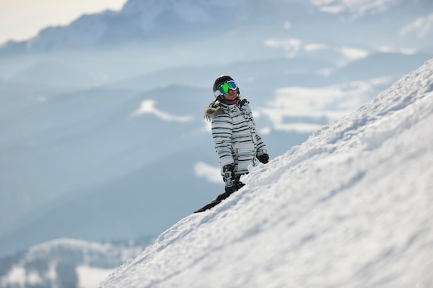 mujer snowboard