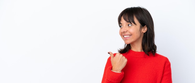 mujer sobre fondo aislado