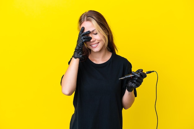 mujer sobre fondo aislado