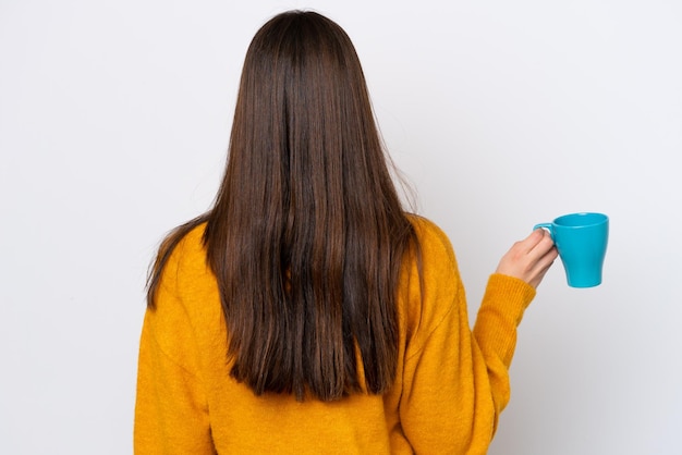 mujer sobre fondo aislado