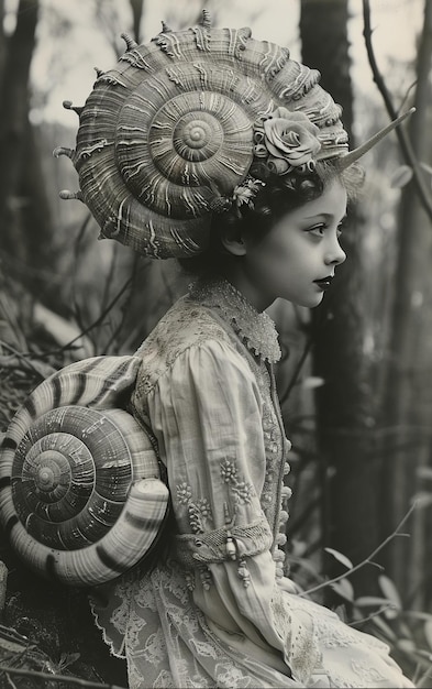 Foto una mujer con un sombrero con una flor en él