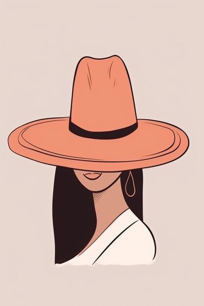 Una mujer con un sombrero rojo en la cabeza lleva puesto un sombrero rojo.