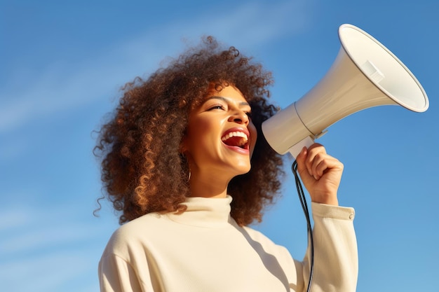 Mujer soñadora con mensaje reflexivo