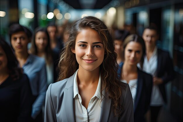 una mujer sonriendo a la cámara