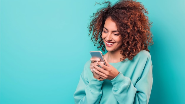 Mujer sonriendo mientras la mira