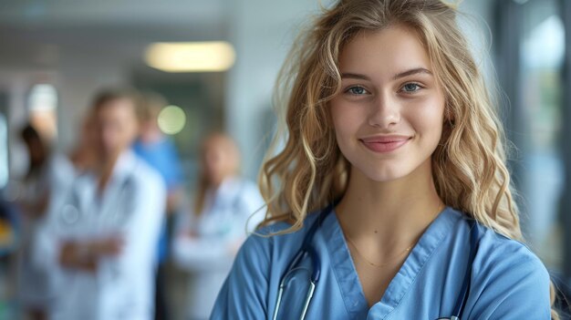 Foto mujer sonriente en trajes de trabajo ia generativa