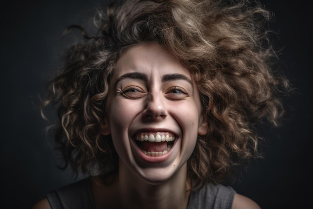 Una mujer con una sonrisa en su rostro