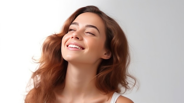 Una mujer con una sonrisa en su rostro