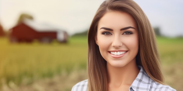 Una mujer con una sonrisa en su rostro