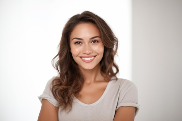 Una mujer con una sonrisa en su rostro