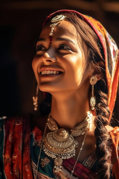 Una mujer con una sonrisa en su rostro