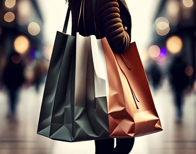 una mujer sostiene una bolsa de compras con la palabra quot x quot