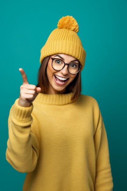 mujer con un suéter de punto IA generativa