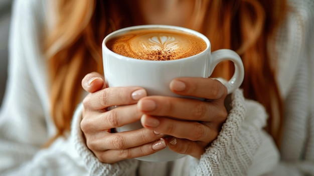 Mujer con una taza de café