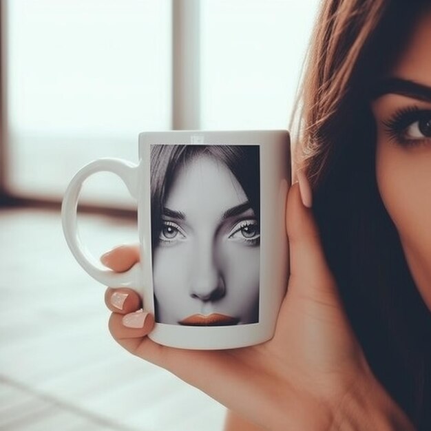 Foto mujer con una taza de té