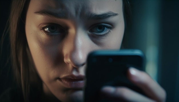 Foto mujer con un teléfono móvil persona con un teléfono móvil mujer usando el teléfono