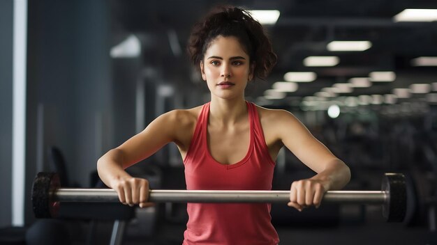 Mujer de tiro completo trabajando