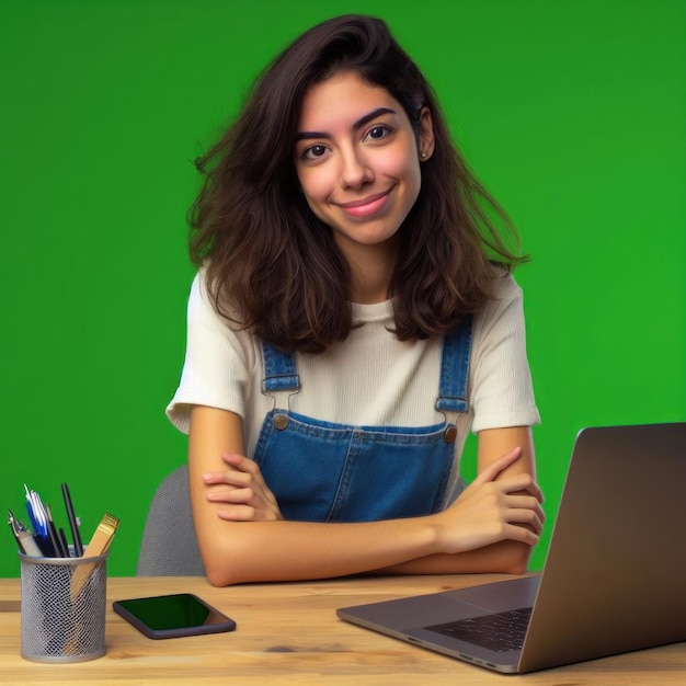 mujer trabajando en una computadora portátil