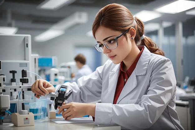 Mujer trabajando en el laboratorio