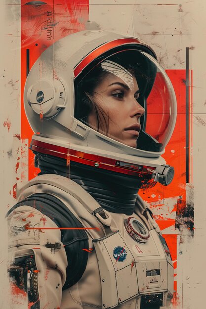 una mujer en un traje espacial