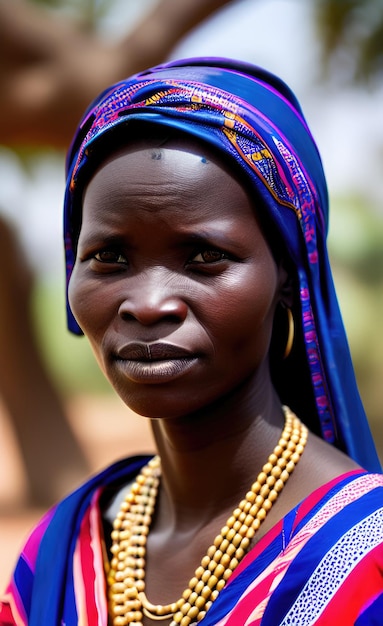 Una mujer de la tribu de kisumu