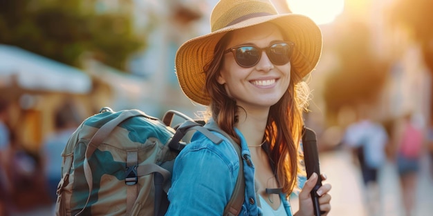 Foto mujer turista