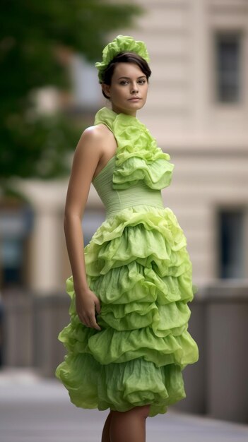 mujer con verduras