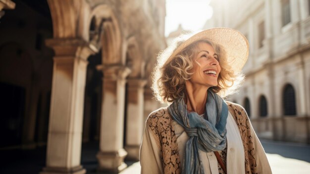 mujer, viaje, turista