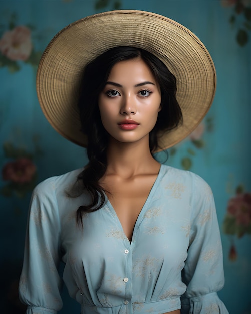 Foto mujer de vietnam fotografiada con estilo