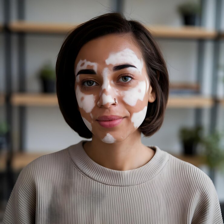 mujer con vitiligo