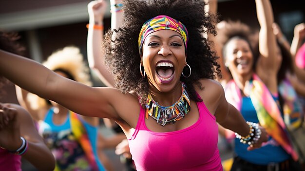 Las mujeres afroamericanas disfrutan de las clases de Zumba.