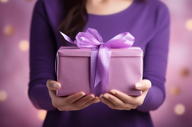 mujeres americanas con cajas de regalos foto realista