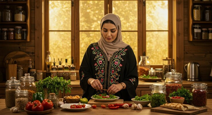 Las mujeres árabes preparan el Iftar para el Ramadán