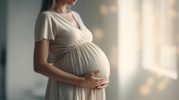 Mujeres embarazadas sosteniendo su vientre