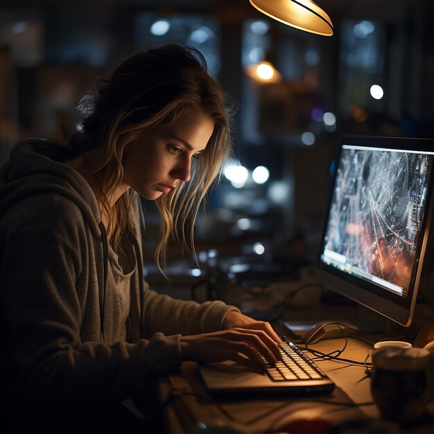 Foto mujeres empoderadas que trabajan con computadoras imágenes inspiradoras