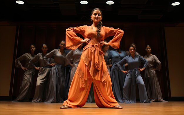 Las mujeres enérgicas del mes de la historia bailan