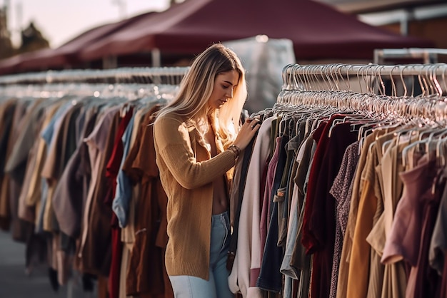 Mujeres Gen Z en el mercado de segunda mano