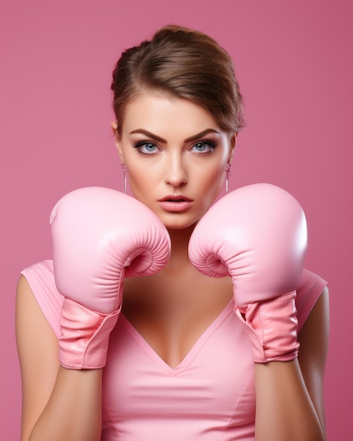 Mujeres con guantes de boxeo luchan contra el cáncer