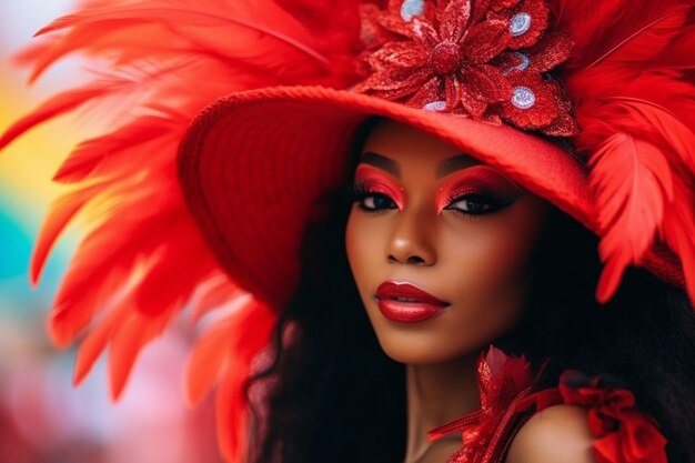 mujeres hermosas en un disfraz de carnaval