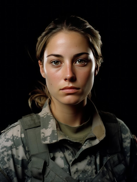 Foto mujeres hermosas de las fuerzas de defensa
