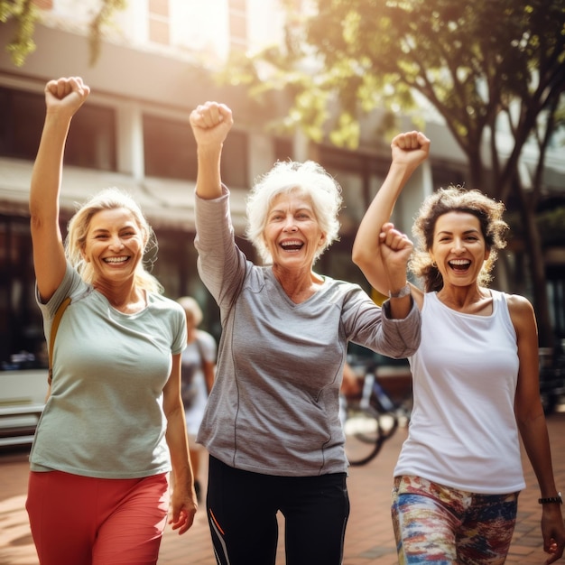 mujeres hermosas en ropa deportiva al aire libre