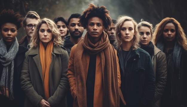 Las mujeres jóvenes a la moda exudan confianza y elegancia generadas por la IA