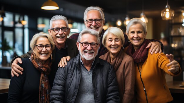 Foto mujeres maduras felices sonriendo y riendo