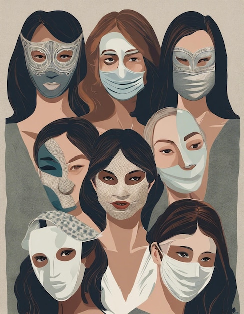 mujeres con máscaras