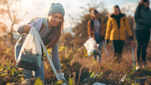 Mujeres que colaboran para la conservación del medio ambiente a través de la educación al aire libre