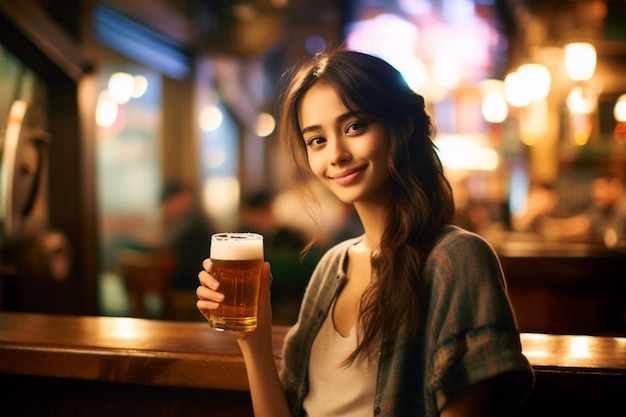 Mujeres que disfrutan de la cerveza Izakaya Bar