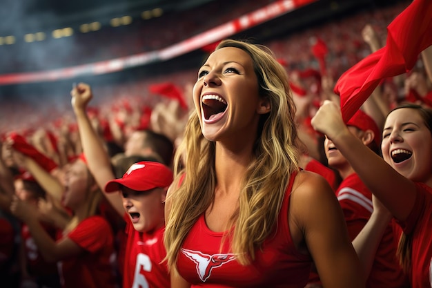 las mujeres que llenan los estadios visten telas del color del equipo