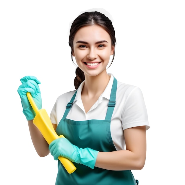 Foto mujeres sonrientes más limpiadoras con cara agradable y persuasiva hablando a la cámara con camiseta